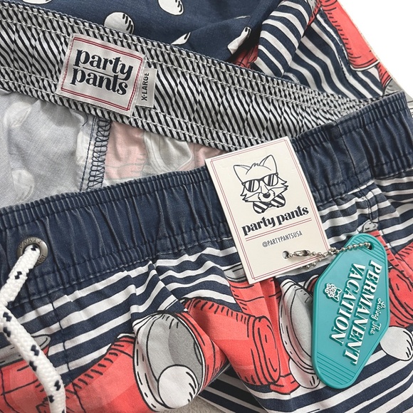 Party Pants Hall of Shame Beer Pong Swim Trunk Shorts XL - Picture 5 of 11